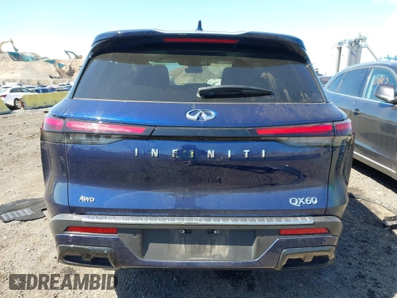 2023 Infiniti QX60 Luxe z VIN 5N1DL1FS3PC358124, wystawiony jako IAAI lot #41985237 z przebiegiem 17 259 mil mil oraz . Historia ofert i sprzedaży dostępna na DreamBid. Obrazek 16.