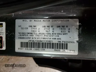 2010 Mazda Mazda3 i Touring with VIN JM1BL1SG8A1131821, listed as a Copart auction lot 45493045 with 126,891 mi miles and Salvage Title. Bid and sale history available at carsss.com. Image 12.
