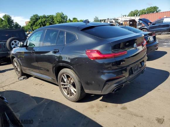 2021 BMW X4 M40i with VIN 5UX2V5C0XM9G31201, listed as a Copart auction lot 60274654 with 0 mi miles and Salvage Title. Bid and sale history available at carsss.com. Image 2.