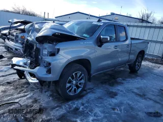2023 Chevrolet Silverado 1500 LT with VIN 1GCRDDED0PZ329043, listed as a Copart auction lot 47159045 with 0 mi miles and Salvage Title. Bid and sale history available at carsss.com. Image 1.