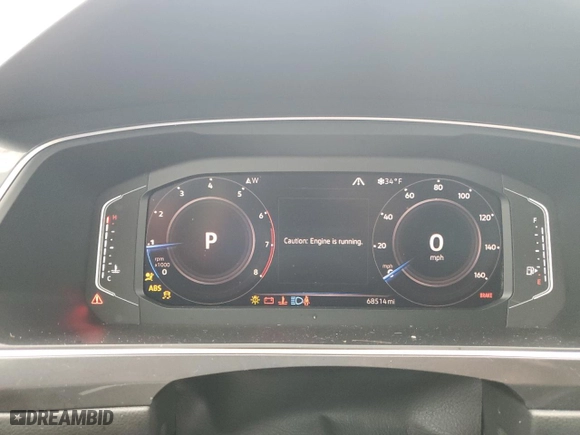 2019 Volkswagen Tiguan SEL Premium with VIN 3VV4B7AX5KM128512, listed as a Copart auction lot 45015445 with 68,514 mi miles and Salvage Title. Bid and sale history available at carsss.com. Image 9.