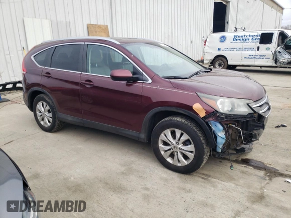 2014 Honda CR-V EX-L with VIN 5J6RM4H73EL077157, listed as a Copart auction lot 47402895 with 173,497 mi miles and Salvage Title. Bid and sale history available at DreamBid. Image 4.