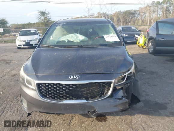 2016 Kia Sedona LX with VIN KNDMB5C10G6084583, listed as a IAAI auction lot 41744644 with 1 mi miles. Bid and sale history available at carsss.com. Image 11.