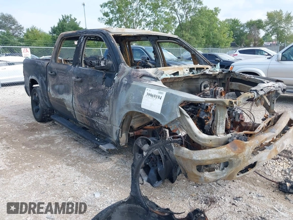 2019 Ram 1500 Big Horn with VIN 1C6SRFFT7KN603141, listed as a IAAI auction lot 39969194 with Not provided miles and . Bid and sale history available at DreamBid. Image 1.
