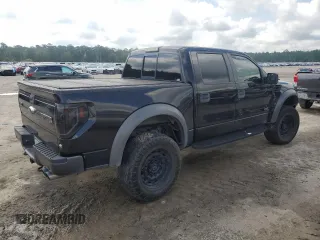 2014 Ford F-150 SVT Raptor with VIN 1FTFW1R60EFB24554, listed as a Copart auction lot 60259144 with 181,027 mi miles and Salvage Title. Bid and sale history available at carsss.com. Image 3.