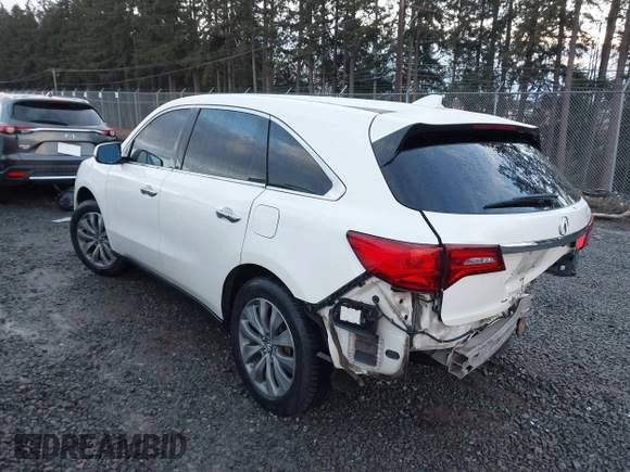 2015 Acura MDX Tech Pkg with VIN 5FRYD4H43FB022153, listed as a IAAI auction lot 41496232 with 80,839 mi miles. Bid and sale history available at carsss.com. Image 3.
