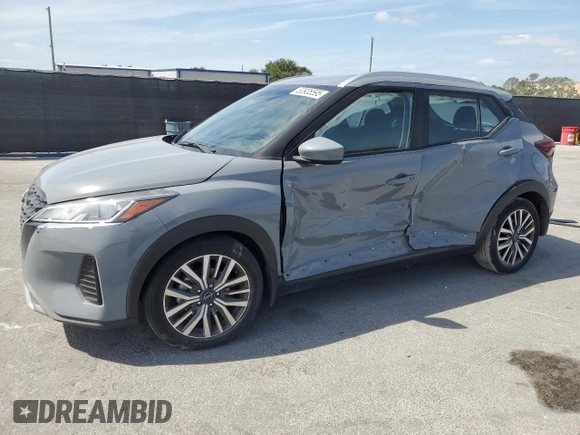 2023 Nissan Kicks SV with VIN 3N1CP5CV0PL482546, listed as a Copart auction lot 53935595 with 27,064 mi miles and Non Repairable. Bid and sale history available at carsss.com. Image 1.