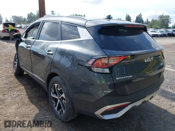 2023 Kia Sportage EX with VIN KNDPVCAGXP7091731, listed as a IAAI auction lot 42551355 with 29,448 mi miles and . Bid and sale history available at DreamBid. Image 3.