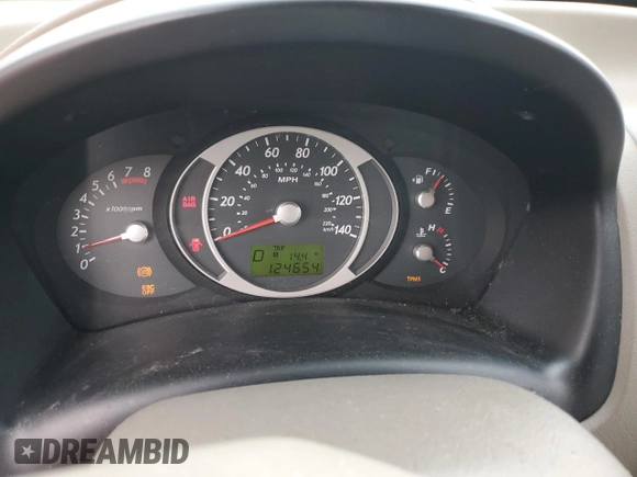 2008 Hyundai Tucson SE with VIN KM8JN12D08U863389, listed as a Copart auction lot 76446864 with 124,654 mi miles and Salvage Title. Bid and sale history available at carsss.com. Image 9.