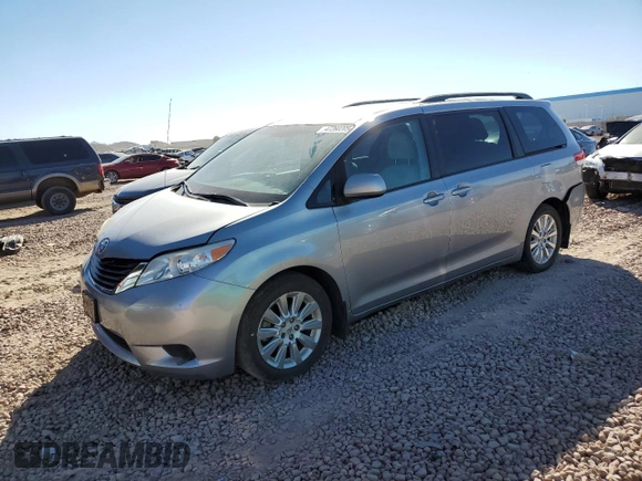 2011 Toyota Sienna LE with VIN 5TDJK3DC6BS028132, listed as a Copart auction lot 47260205 with 193,216 mi miles and Salvage Title. Bid and sale history available at carsss.com. Image 1.