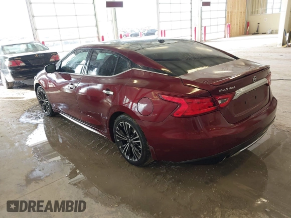 2016 Nissan Maxima 3.5 SV with VIN 1N4AA6APXGC445036, listed as a IAAI auction lot 41660079 with 119,287 mi miles. Bid and sale history available at carsss.com. Image 3.