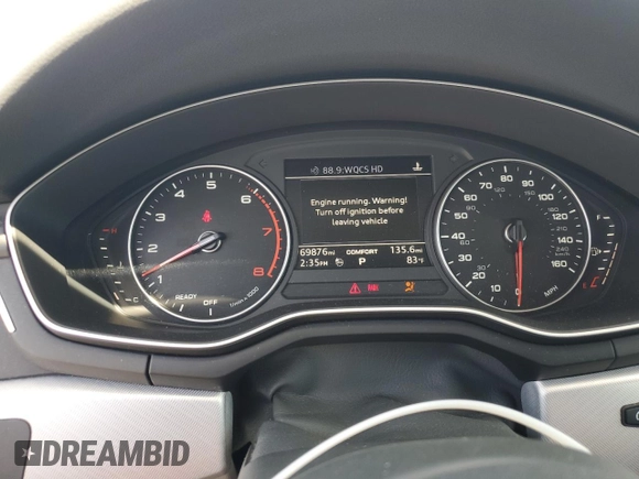 2017 Audi A4 Premium Plus with VIN WAUENAF41HN058699, listed as a Copart auction lot 48110775 with 69,876 mi miles and Salvage Title. Bid and sale history available at carsss.com. Image 9.