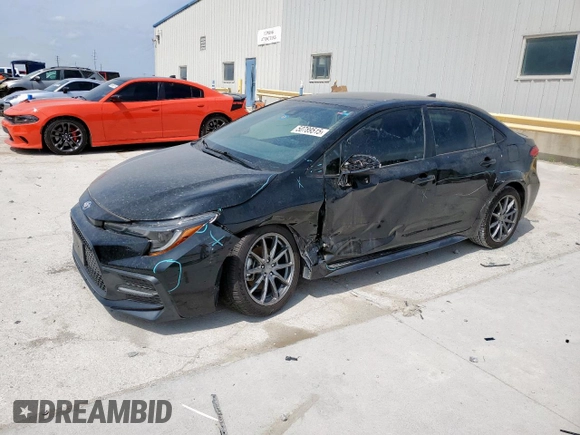 2022 Toyota Corolla SE with VIN 5YFS4MCE0NP109650, listed as a Copart auction lot 50789515 with 38,651 mi miles and Salvage Title. Bid and sale history available at carsss.com. Image 1.