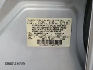 2012 Nissan Sentra S with VIN 3N1AB6APXCL671750, listed as a Copart auction lot 47440445 with 123,148 mi miles and Salvage Title. Bid and sale history available at DreamBid. Image 12.