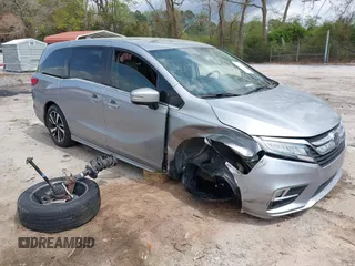 2018 Honda Odyssey Elite with VIN 5FNRL6H97JB025887, listed as a IAAI auction lot 41957019 with 81,612 mi miles and . Bid and sale history available at DreamBid. Image 1.