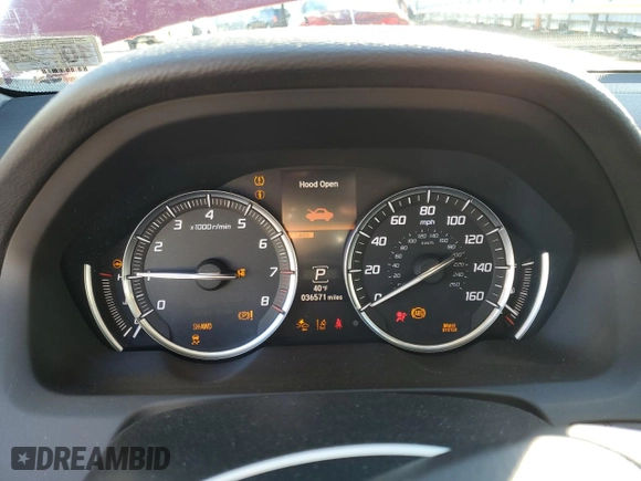 2018 Acura TLX with VIN 19UUB3F35JA000409, listed as a Copart auction lot 87343644 with 36,571 mi miles and Salvage Title. Bid and sale history available at carsss.com. Image 9.