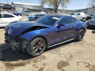 2018 Ford Mustang GT with VIN 1FA6P8CFXJ5165262, listed as a Copart auction lot 52105425 with 36,790 mi miles and Salvage Title. Bid and sale history available at DreamBid. Image 1.