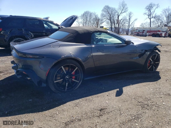 2021 Aston Martin Vantage with VIN SCFSMGBW2MGP05338, listed as a Copart auction lot 49803795 with 0 mi miles and Salvage Title. Bid and sale history available at carsss.com. Image 3.