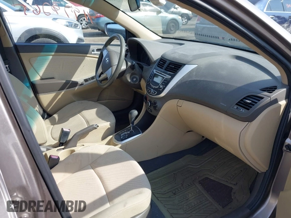 2013 Hyundai Accent GLS with VIN KMHCT4AE1DU314191, listed as a IAAI auction lot 41979265 with 177,944 mi miles. Bid and sale history available at carsss.com. Image 5.