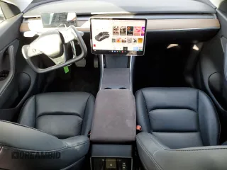2021 Tesla Model Y Long Range with VIN 5YJYGDEE2MF065398, listed as a Copart auction lot 89352855 with 46,144 mi miles and Salvage Title. Bid and sale history available at DreamBid. Image 8.