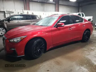 2021 Infiniti Q50 3.0t SIGNATURE EDITION with VIN JN1EV7CRXMM753837, listed as a Copart auction lot 81505134 with 43,743 mi miles and Salvage Title. Bid and sale history available at carsss.com. Image 1.