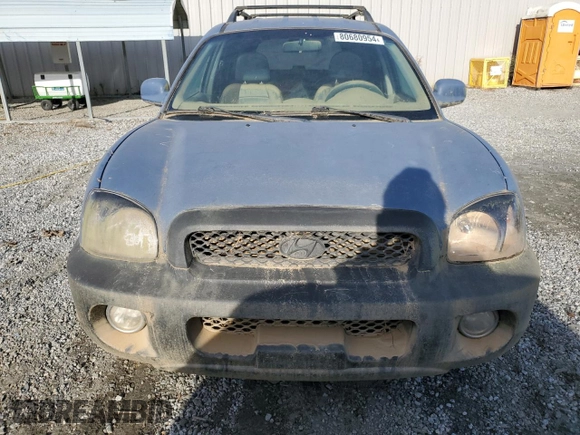 2002 Hyundai Santa Fe GLS with VIN KM8SC13DX2U204235, listed as a Copart auction lot 80680954 with 0 mi miles and Salvage Title. Bid and sale history available at carsss.com. Image 5.