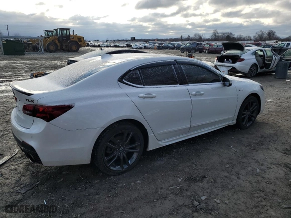 2018 Acura TLX w/A-SPEC Pkg with VIN 19UUB2F62JA009797, listed as a Copart auction lot 46893535 with 0 mi miles and Non Repairable. Bid and sale history available at carsss.com. Image 3.