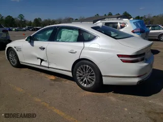 2021 Genesis G80 2.5T with VIN KMTGB4SC7MU046738, listed as a Copart auction lot 44303814 with 66,509 mi miles. Bid and sale history available at carsss.com. Image 2.