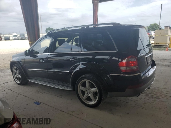 2009 Mercedes-Benz GL-Class 5.5L with VIN 4JGBF86E49A523923, listed as a Copart auction lot 76511554 with 184,489 mi miles and Salvage Title. Bid and sale history available at carsss.com. Image 2.