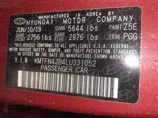2020 Genesis G80 Sport z VIN KMTFN4JB4LU331052, wystawiony jako IAAI lot #42354239 z przebiegiem 9814 mil mil oraz . Historia ofert i sprzedaży dostępna na DreamBid. Obrazek 9.