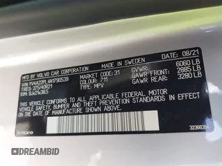 2022 Volvo XC90 Inscription with VIN YV4A22PL4N1790539, listed as a IAAI auction lot 41887330 with 64,462 mi miles and . Bid and sale history available at DreamBid. Image 9.