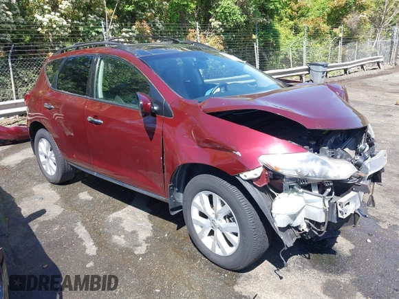 2012 Nissan Murano SV with VIN JN8AZ1MWXCW217561, listed as a IAAI auction lot 42051048 with 107,846 mi miles and . Bid and sale history available at carsss.com. Image 1.