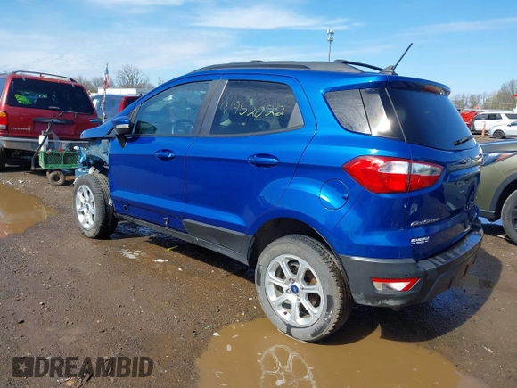 2020 Ford EcoSport SE with VIN MAJ6S3GL4LC353601, listed as a IAAI auction lot 41952022 with 94,889 mi miles and . Bid and sale history available at carsss.com. Image 3.