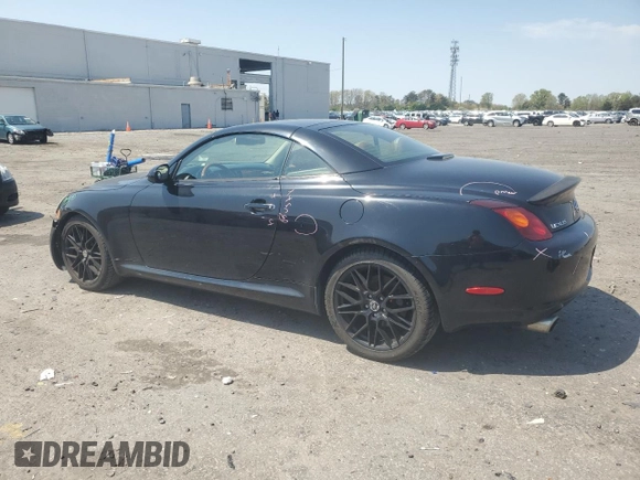 2002 Lexus SC 430 with VIN JTHFN48YX20026264, listed as a Copart auction lot 52571945 with 170,019 mi miles and Salvage Title. Bid and sale history available at DreamBid. Image 2.