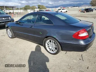 2008 Mercedes-Benz CLK 350 with VIN WDBTJ56HX8F256089, listed as a Copart auction lot 44430385 with 73,307 mi miles and Salvage title. Bid and sale history available at DreamBid. Image 2.