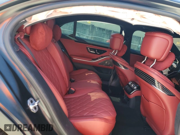 2024 Mercedes-Benz S 580e with VIN W1K6G6KBXRA276299, listed as a Copart auction lot 52619025 with 22,364 mi miles and Salvage Title. Bid and sale history available at DreamBid. Image 10.