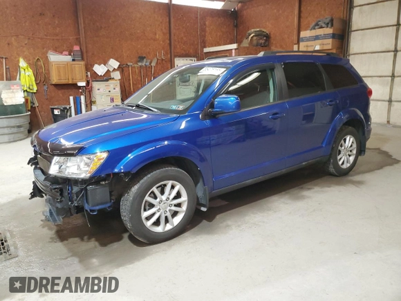 2015 Dodge Journey SXT with VIN 3C4PDDBG2FT689572, listed as a Copart auction lot 55478165 with 109,095 mi miles and Salvage Title. Bid and sale history available at DreamBid. Image 1.