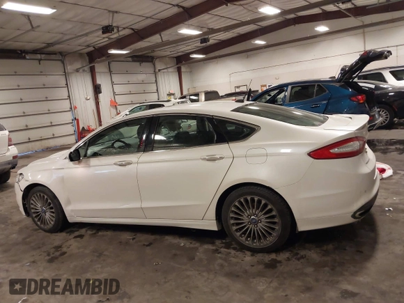 2013 Ford Fusion Titanium with VIN 3FA6P0K96DR123542, listed as a IAAI auction lot 41630275 with 140,698 mi miles. Bid and sale history available at carsss.com. Image 15.