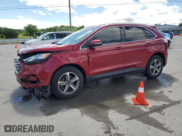 2019 Ford Edge SEL with VIN 2FMPK3J91KBC43725, listed as a Copart auction lot 56749525 with 62,858 mi miles and Salvage title. Bid and sale history available at DreamBid. Image 1.