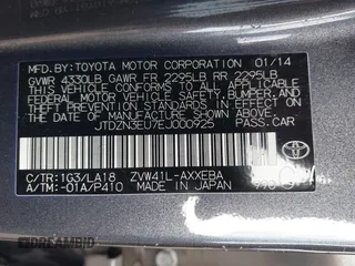 2014 Toyota Prius Two with VIN JTDZN3EU7EJ000925, listed as a IAAI auction lot 41242260 with 109,388 mi miles and . Bid and sale history available at DreamBid. Image 9.