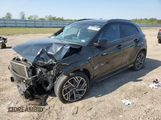 2022 Hyundai Kona N Line with VIN KM8K3CA34NU840854, listed as a Copart auction lot 80281394 with 62,671 mi miles and Salvage Title. Bid and sale history available at carsss.com. Image 1.