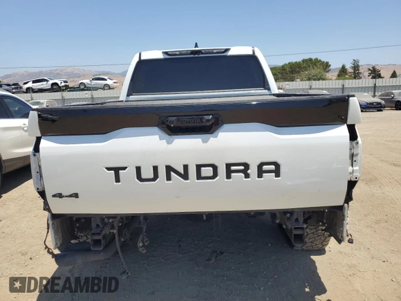 2022 Toyota Tundra Platinum with VIN 5TFNA5DB6NX003415, listed as a Copart auction lot 60794455 with 52,022 mi miles and Salvage title. Bid and sale history available at DreamBid. Image 6.