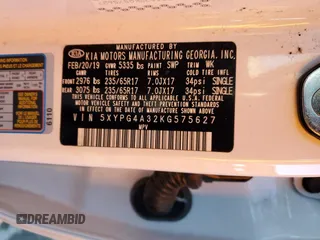 2019 Kia Sorento L with VIN 5XYPG4A32KG575627, listed as a Copart auction lot 41454265 with 67,207 mi miles and Salvage Title. Bid and sale history available at DreamBid. Image 14.