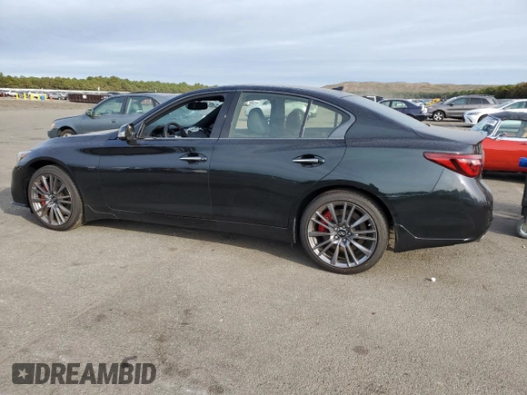 2024 Infiniti Q50 Red Sport 400 with VIN JN1FV7DRXRM680351, listed as a Copart auction lot 72008234 with 462 mi miles and Salvage title. Bid and sale history available at DreamBid. Image 2.