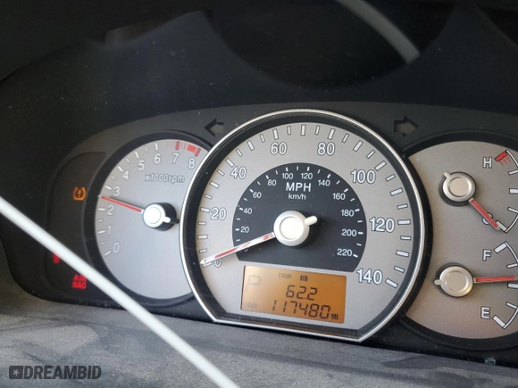 2007 Kia Rondo EX with VIN KNAFG526377110981, listed as a Copart auction lot 85126884 with 117,480 mi miles and Salvage Title. Bid and sale history available at carsss.com. Image 9.