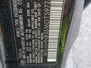2006 BMW 7 Series 750Li z VIN WBAHN83516DT59723, wystawiony jako Copart lot #61220845 z przebiegiem Nie podano mil oraz Szkoda całkowita • Salvage title. Historia ofert i sprzedaży dostępna na DreamBid. Obrazek 12.