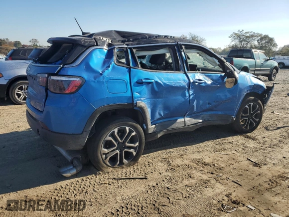 2022 Jeep Compass (RED) Edition with VIN 3C4NJDCB9NT224014, listed as a Copart auction lot 76982274 with 46,062 mi miles and Salvage title. Bid and sale history available at DreamBid. Image 3.