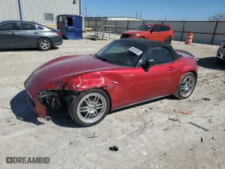 2016 Mazda MX-5 Miata Club with VIN JM1NDAC77G0114385, listed as a Copart auction lot 46926455 with 101,855 mi miles and Salvage Title. Bid and sale history available at carsss.com. Image 1.