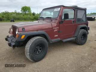 2001 Jeep Wrangler Sport z VIN 1J4FA49S21P337520, wystawiony jako Copart lot #57618615 z przebiegiem 114 930 mil mil oraz Czysty tytuł • Clean title. Historia ofert i sprzedaży dostępna na DreamBid. Obrazek 1.