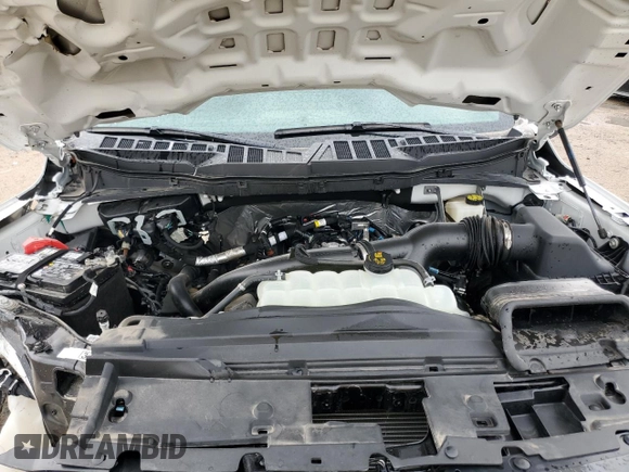 2024 Ford F-150 STX with VIN 1FTEW2KP9RKF20192, listed as a Copart auction lot 53884645 with 743 mi miles and Salvage Title. Bid and sale history available at carsss.com. Image 11.